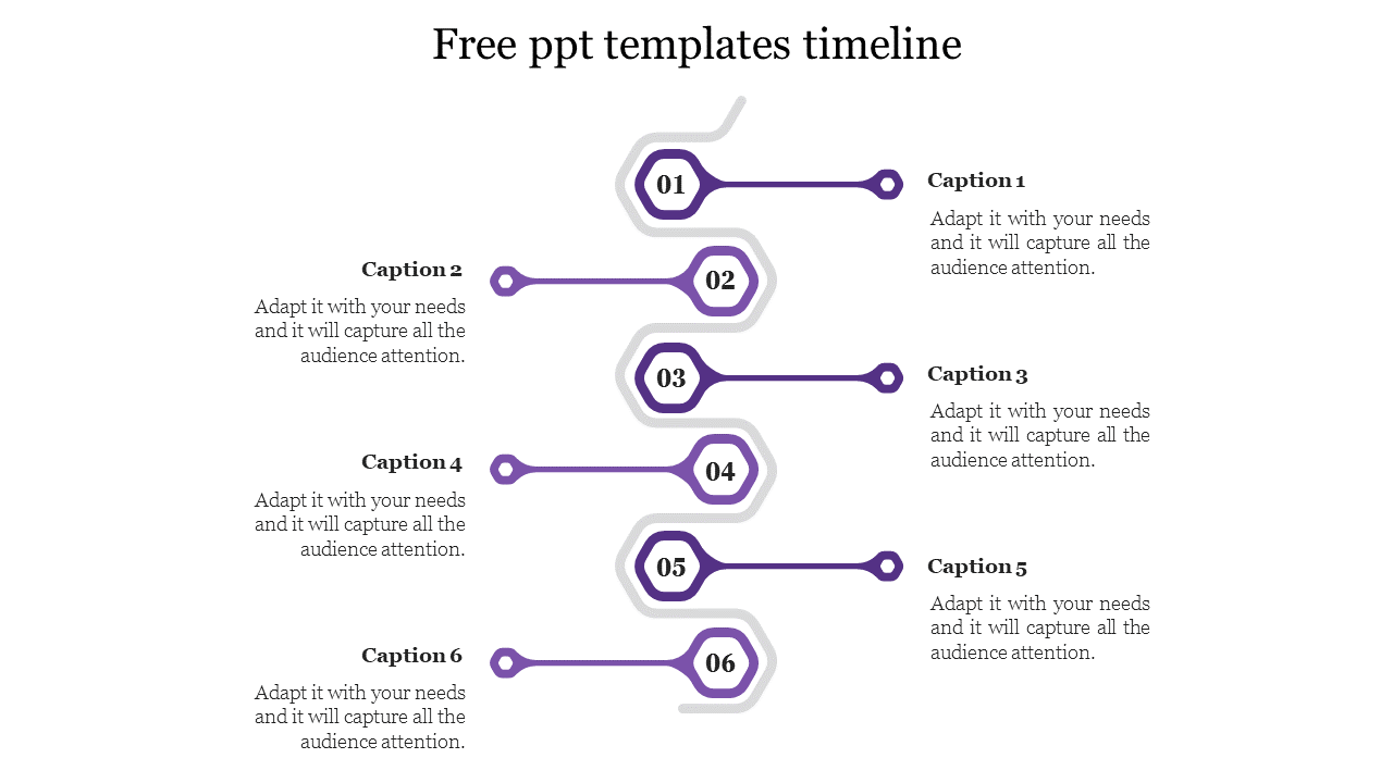 Free - Use Free PPT Templates Timeline In Purple Color Slide